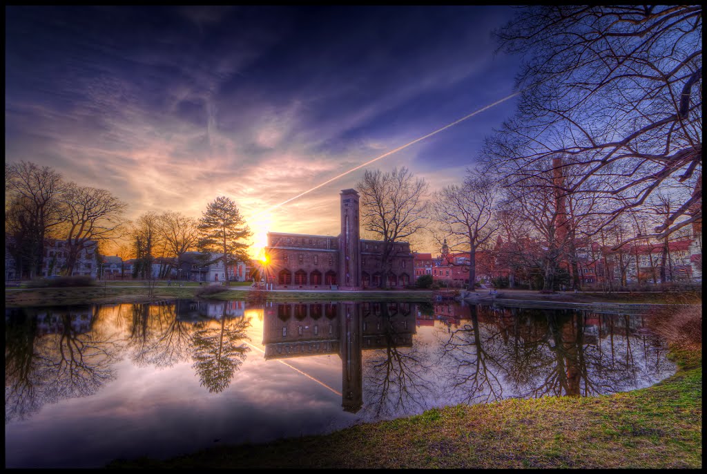 blue sunset in Cottbus