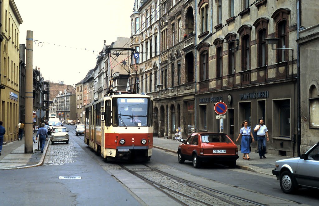 Tram + Trabant (juni 1991)