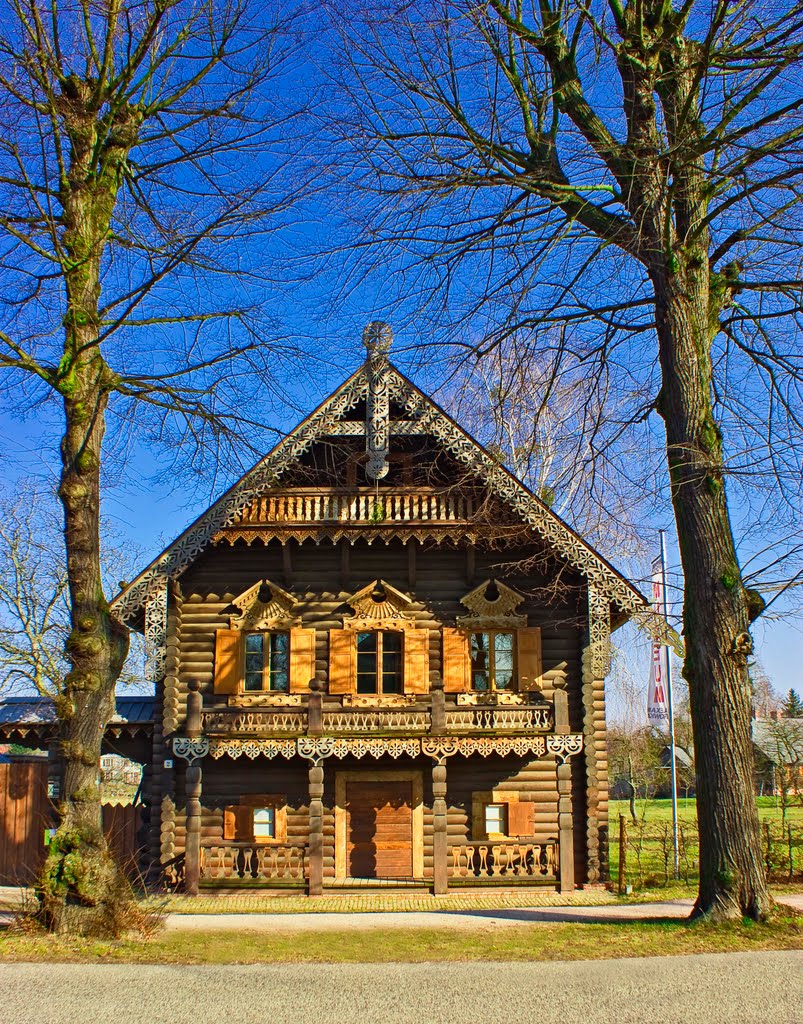 Ein typisches Haus in der Russische Kolonie Alexandrowka in Potsdam.