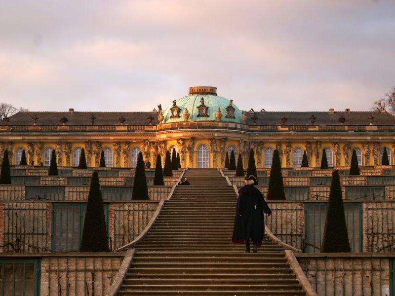 Sanssouci,το καλοκαιρινό παλάτι του Φρειδερίκου II της Πρωσσίας(μεγάλου) στην πόλη Potsdam,Schloss Sanssouci in Potsdam,Sanssouci,the summer palace of Frederick the Great