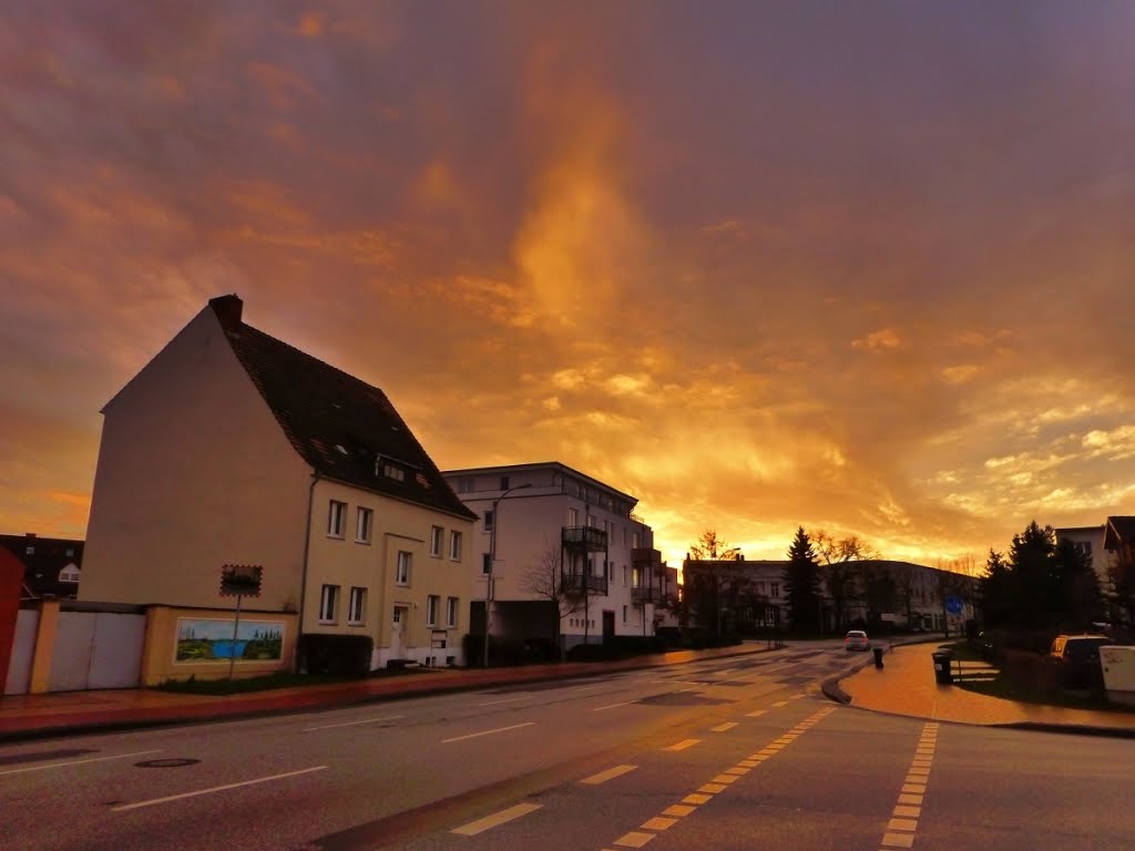 Sonnenuntergang Schweriner Straße Güstrow