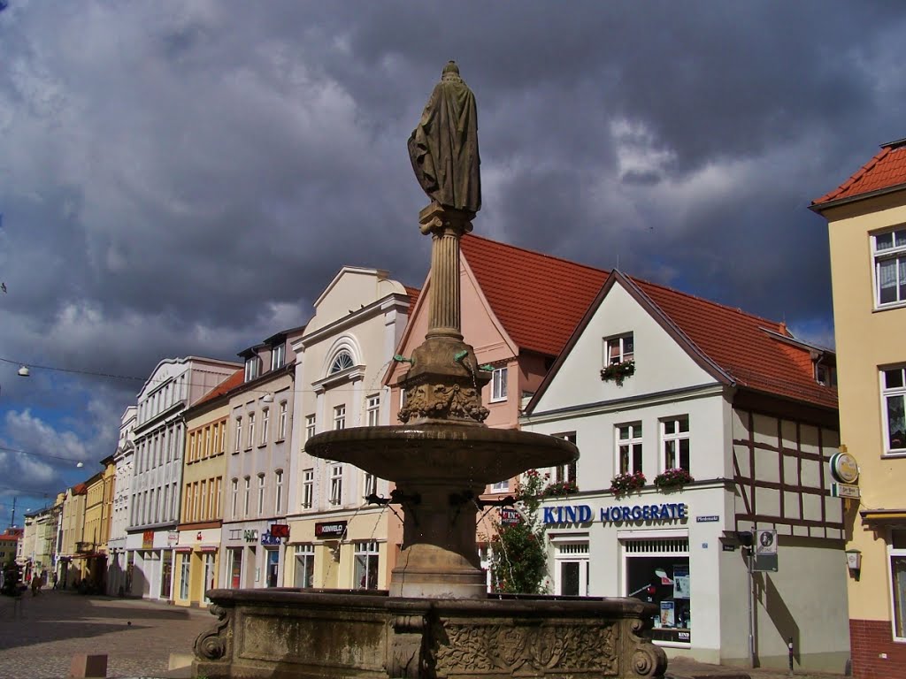 Borwin-Brunnen Pferdemarkt Güstrow