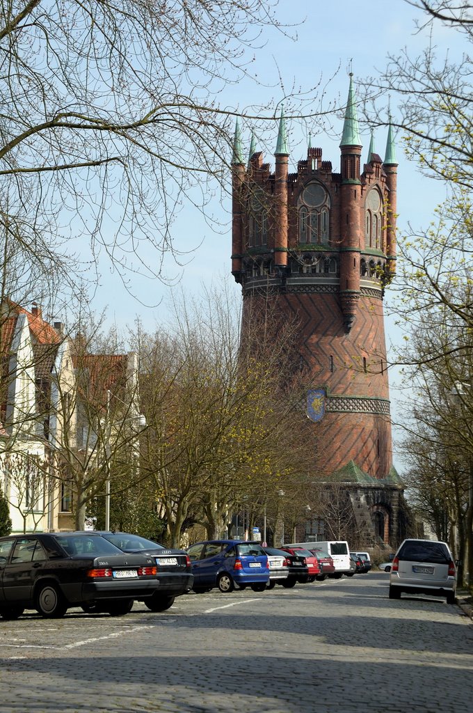 Dehmelstraße und Wasserturm