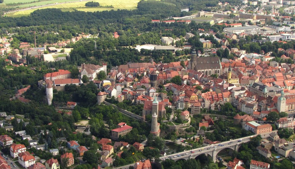 Bautzen Luftbild der Innenstadt