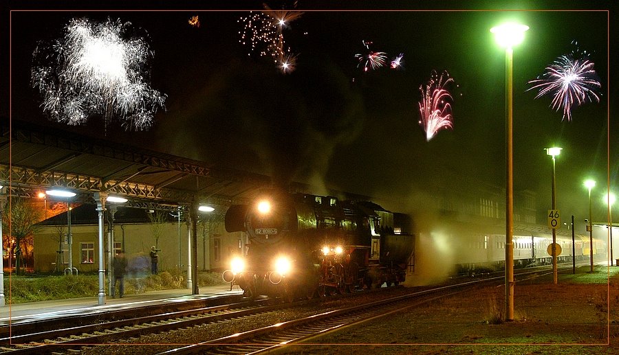 Neujahr in Bautzen mit Dampflokomotive