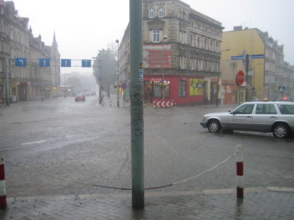 Ulewa - Daszyńskiego+Kościuszki - Zgorzelec 2009