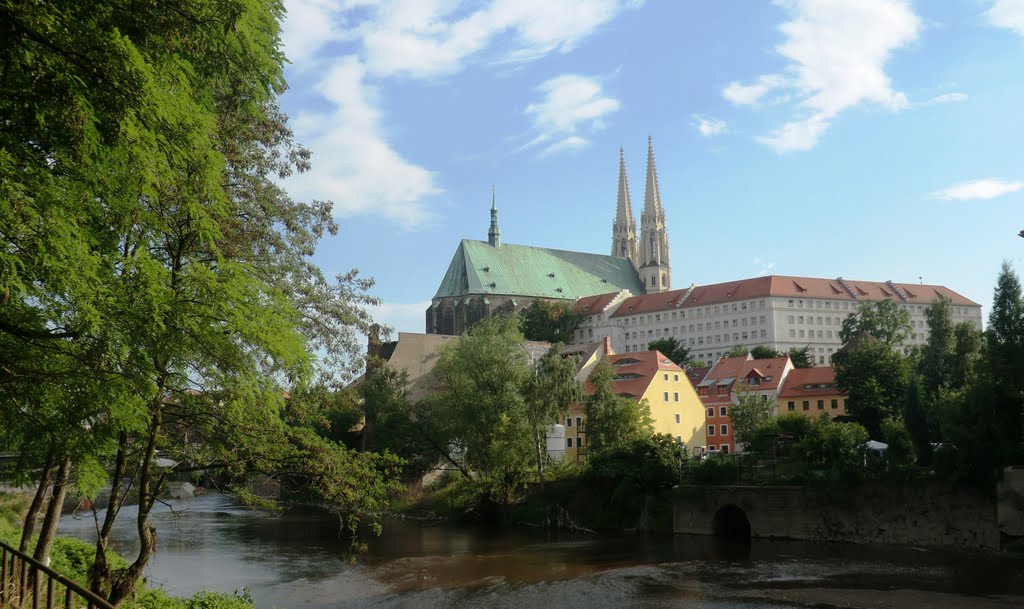 Blick über die Neisse zur Kirche St.Peter und Paul