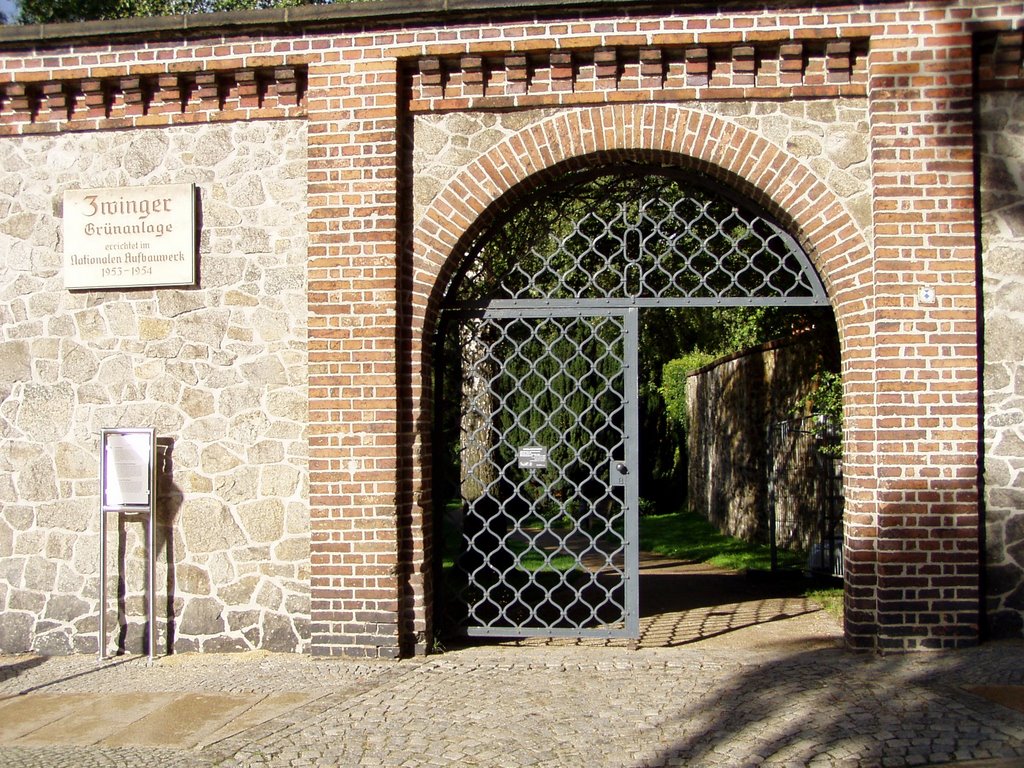Eingang zum Ochsenzwinger, Parkanlage in Görlitz