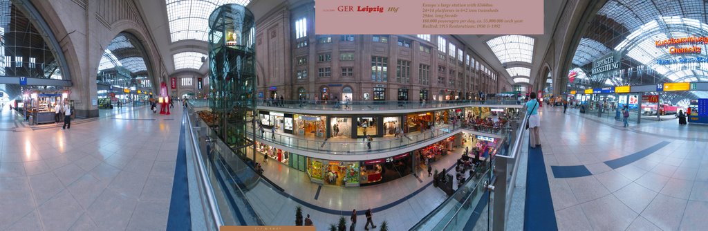 GER Leipzig Hbf (Promenaden) {Europes largest} 360° HYPERpanorama ~7+7~ by KWOT