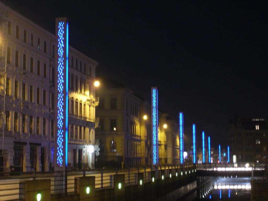 Leipzig ★2010★ Stelen am Pleißenmühlgraben