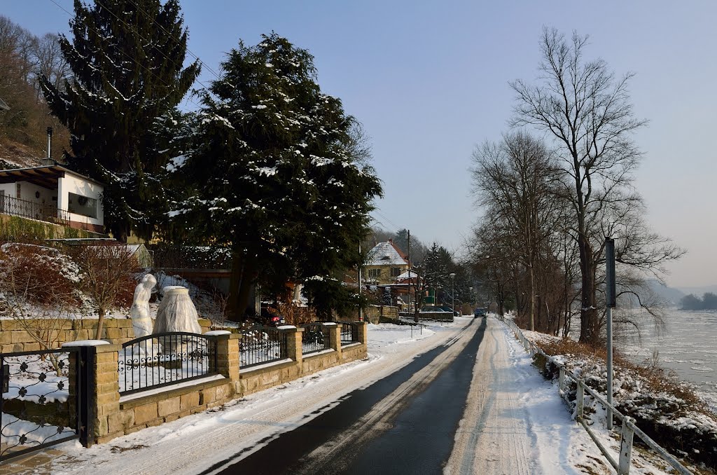 Unterwegs nach Pirna, der Blick zurück