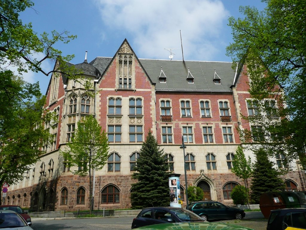 Chemnitz -Kaßberg ehemalige Oberpostdirektion später Berufsschule und Lehrlingswohnheim  der Deutschen Post
