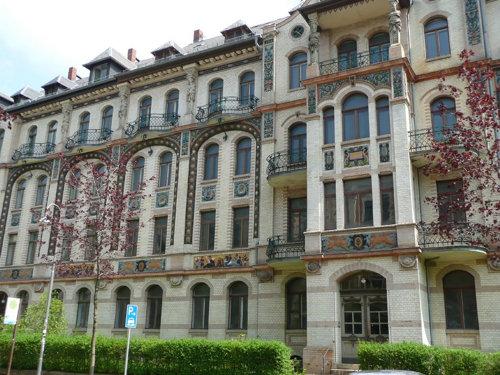 Chemnitz-Kaßberg  Majolikahaus Barbarossastr. 50 (1898 erb.)
