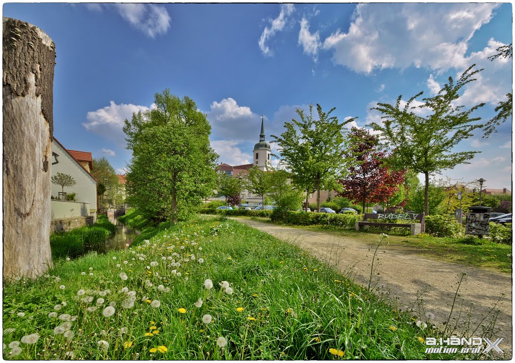 Hoyerswerda - Altstadtblick im April
