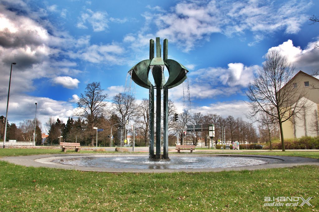 Brunnen am Elsterbogen in HDR