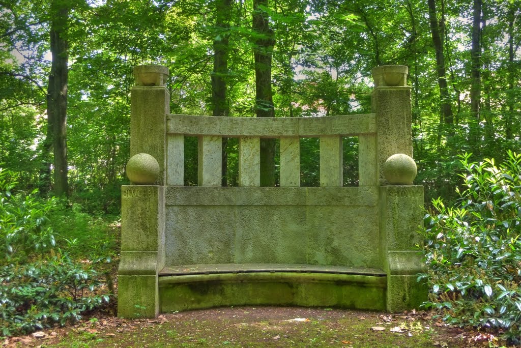 Feldherrenbank im Klemmberg Park WSF gewidmet den Generälen Blücher und Seydlitz