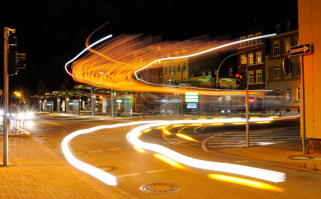Lichtspiel am Weißenfelser Busbahnhof [2012]