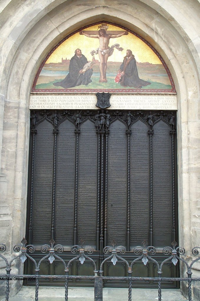 Tür des Hauptportals der Schlosskirche in Wittenberg