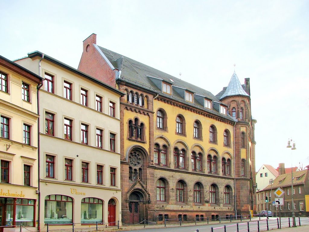 Altenburg - Burgstraße mit altem Postamt