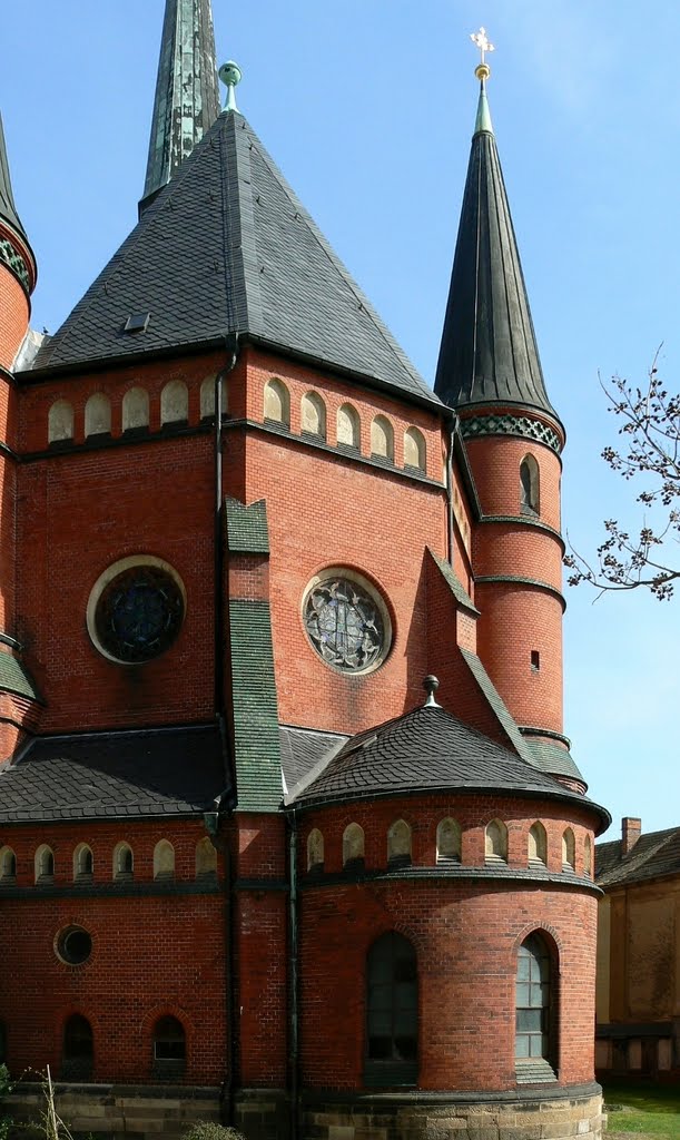 Altenburg - Blick auf die Brüderkirche von hinten