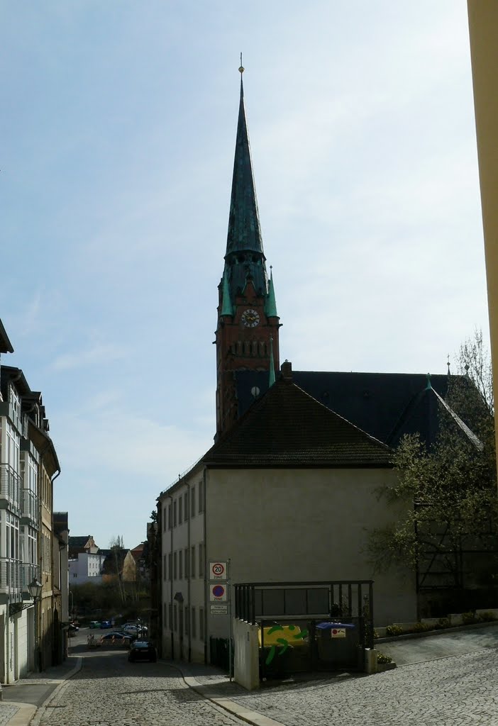 Altenburg - Blick in die Brüdergasse mit Pfarramt und Brüderkirche