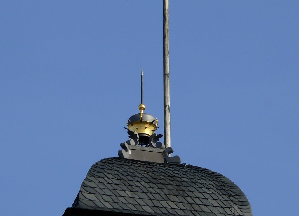 Altenburg - Blick (Zoom) auf die Ecktürme des Haupthaus & Spielkartenmuseums des Renaissanceschlosses vom Westen