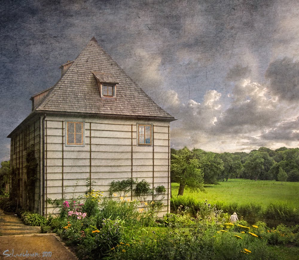 Goethe’s Summerhouse--------------Bought for Goethe by the Duke, the poet lived here until moving to the house on Frauenplan. A place of refuge for Goethe, after his death it became a shrine for his admirers.