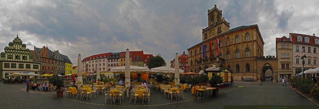 GER Weimar Marktplatz (Rathaus) Panorama by KWOT {Subtitle: Theatrical Scene (2) by Pom}