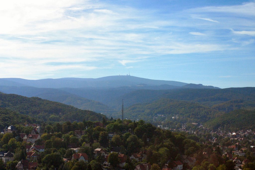 Wernigerode Castle view to the Brocken Mountain