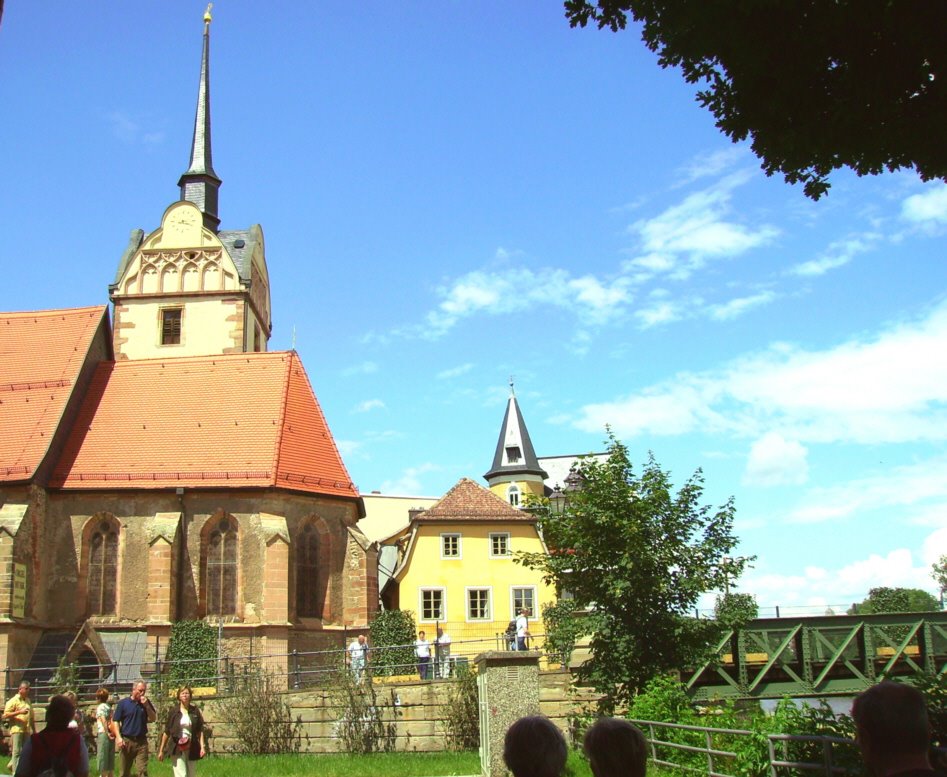 BUGA Gera Kirche + Brücke T2007-06-16 © http://www.fahidi.eu
