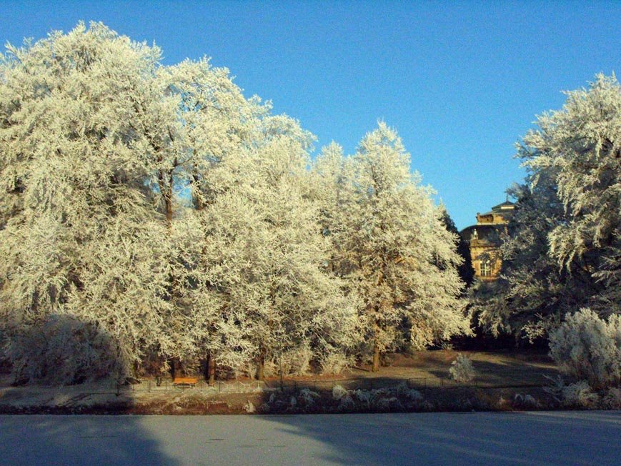 Stadtpark Gotha im Winter