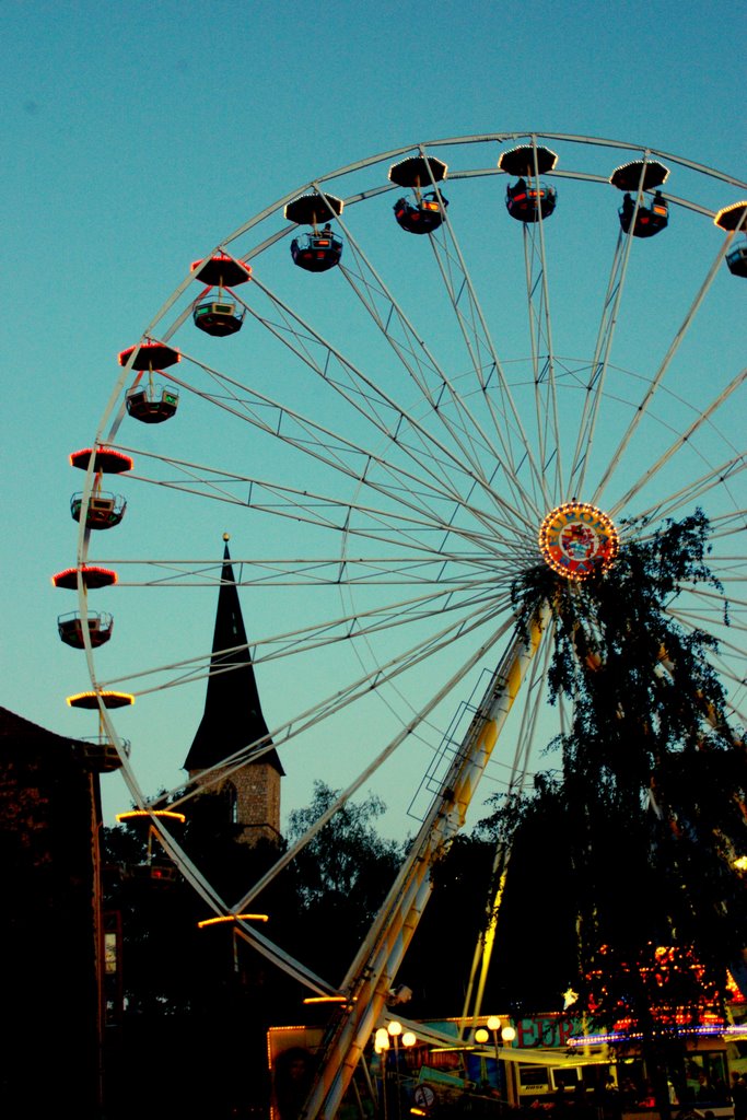 Nordhausen - Europa Rad waehrend den Rolandsfest
