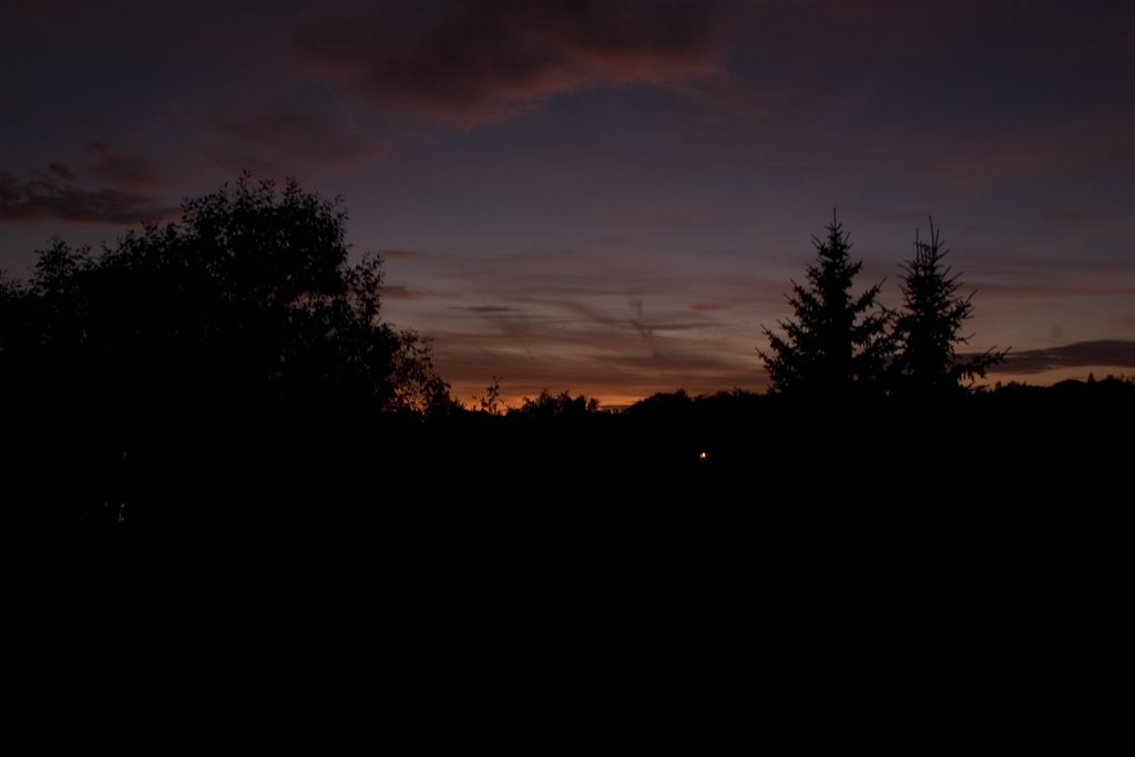 Sperimentazione di tramonto senza sentimento