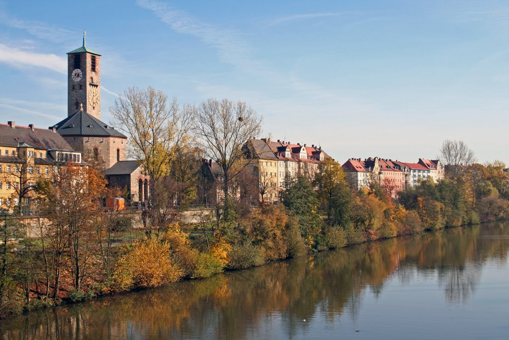 Bamberg, Kunigundendamm mit Erlöserkirche (pb)