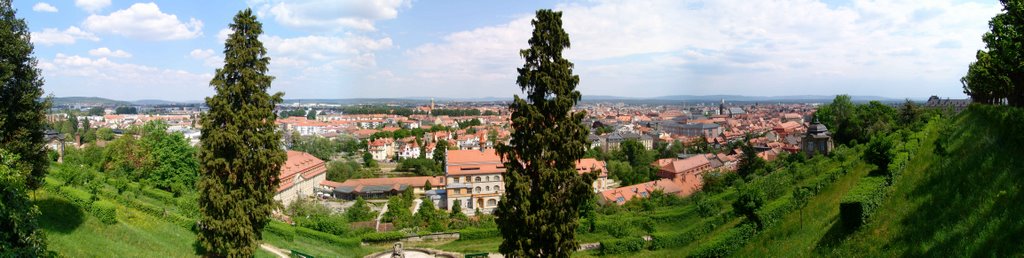 Blick vom Michaelsberg auf Bamberg 150 Grad Blick