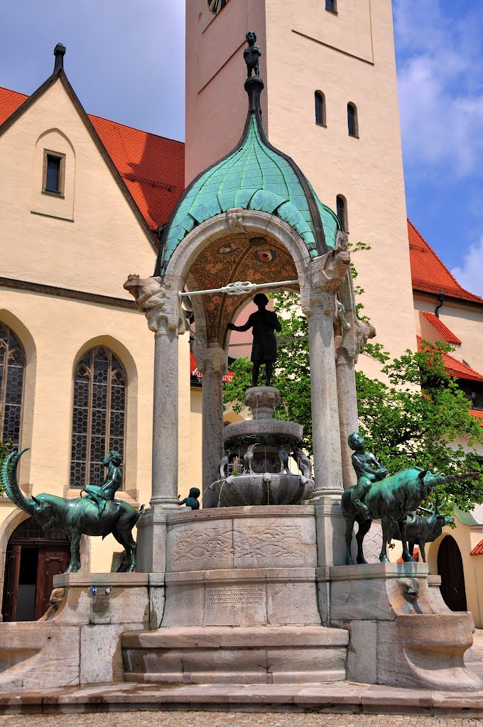 Kempten, Jugendstilbrunnen St.Mang Platz