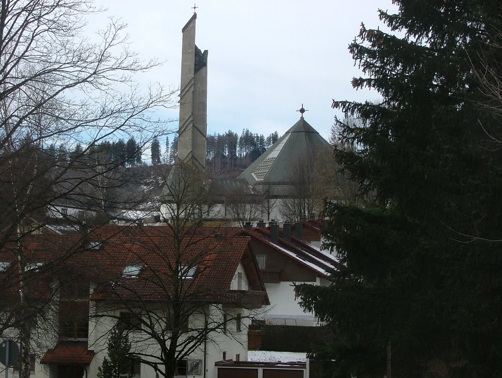 Blick zur Hedwigskirche