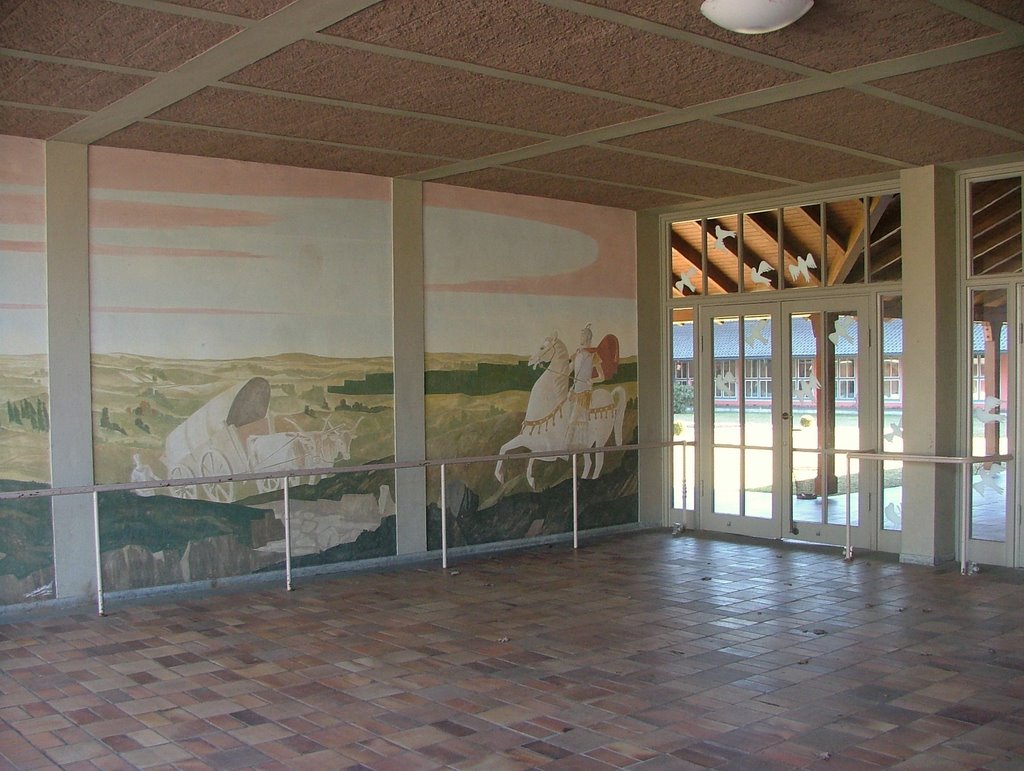Lindenbergschule,Malerei von Franz Weiß