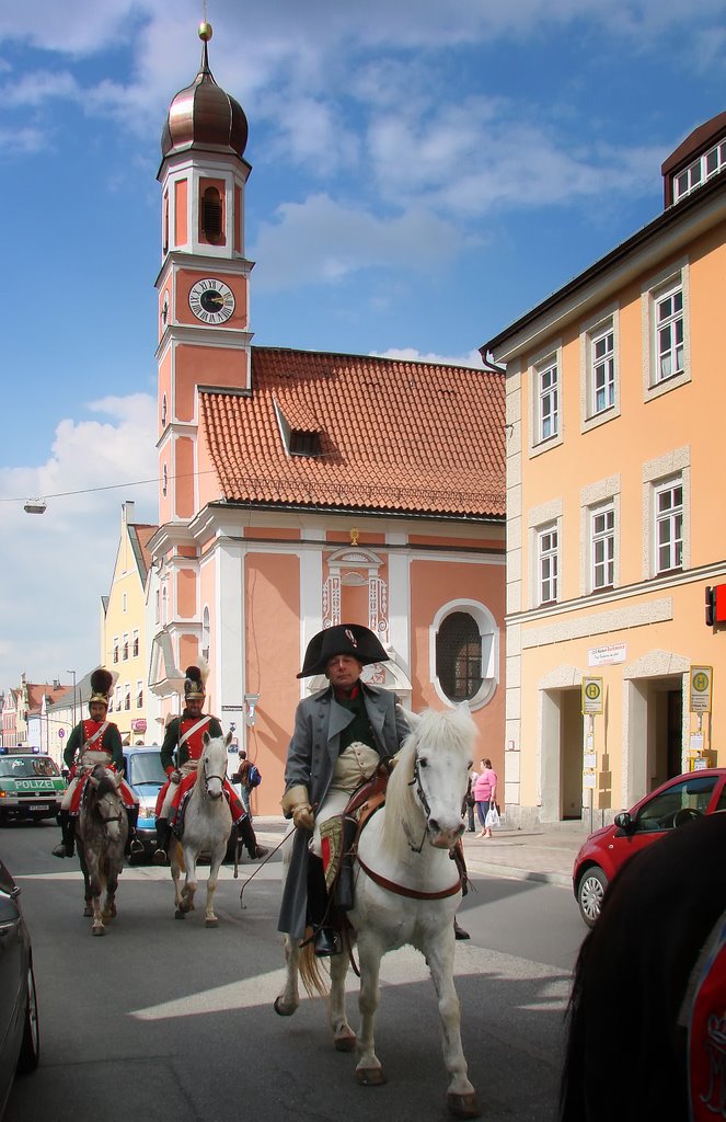 Nach 200 Jahren wieder, Einzug Napoleons am 21.4.09 nach Landshut