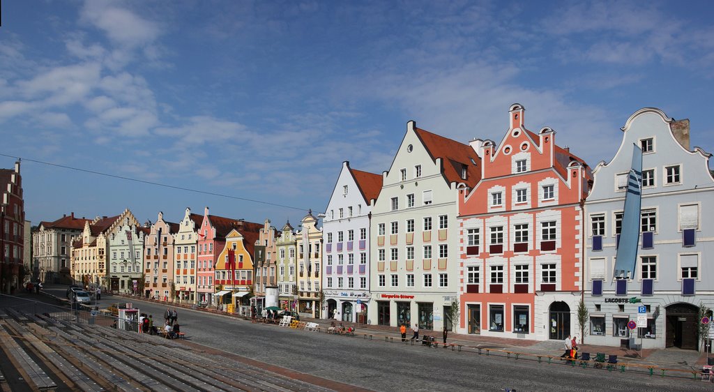 Am Dreifaltigkeitsplatz, Blick Richtung Münchner Tor, Landshut