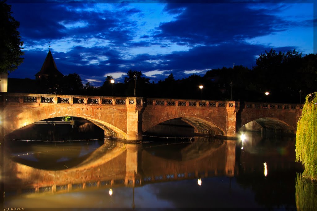 Maxbrücke Nürnberg • Blue Hour (2) • July 2011