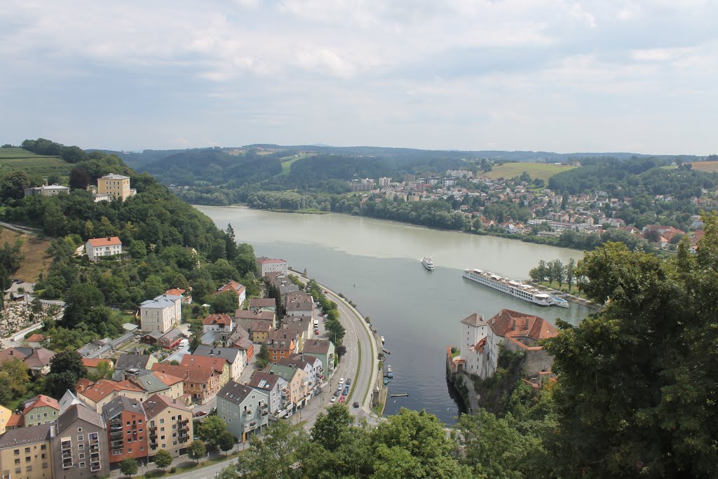 Zusammenfluss dreier Flüsse