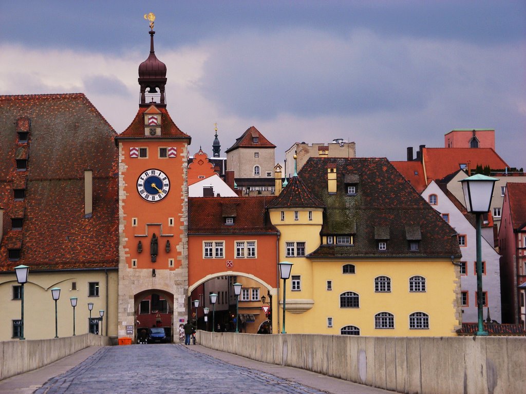 Regensburg from Steinerne Brucke