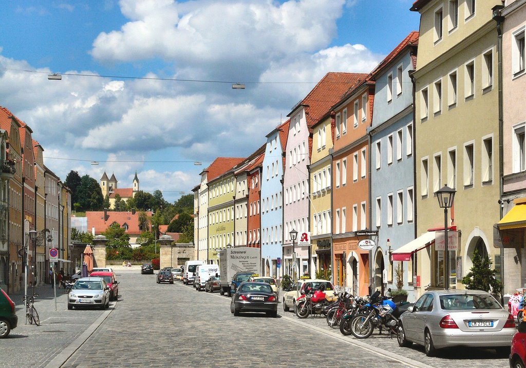 Regensburg, Straßenmarkt in Stadtamhof