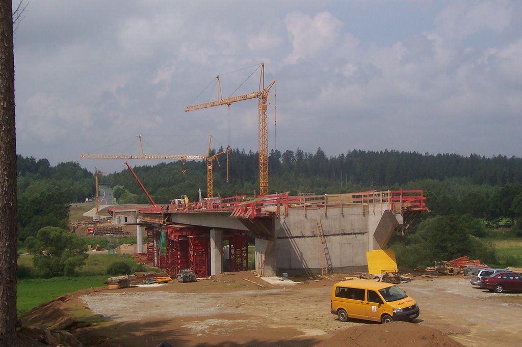 Chambtalbrücke im Bau
