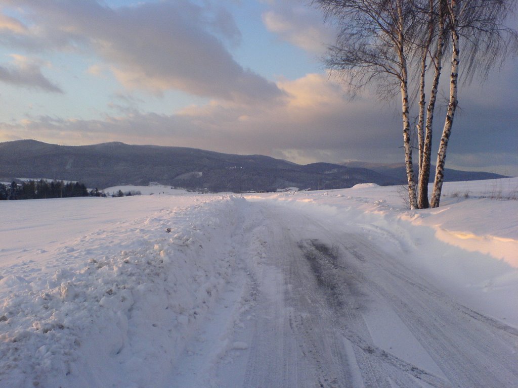 Verschneite Landschaft