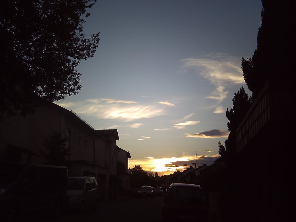 Sonnenuntergang in Hof