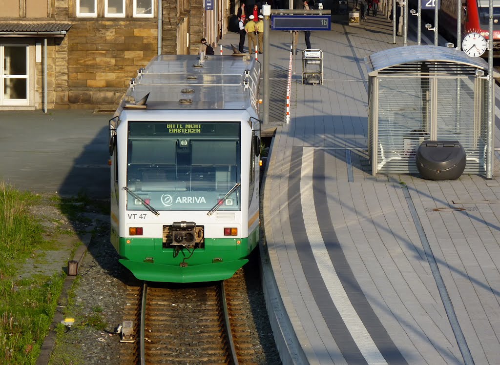 VT 47 der Vogtlandbahn in Hof Hbf. - 23.05.2010