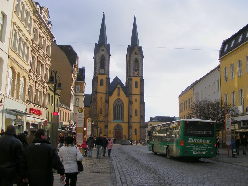 Blick zur St. Marienkirche in Hof