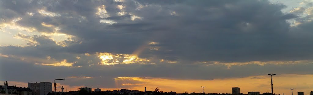 Sonnenuntergang bei Hof 22.05.12 - Panorama